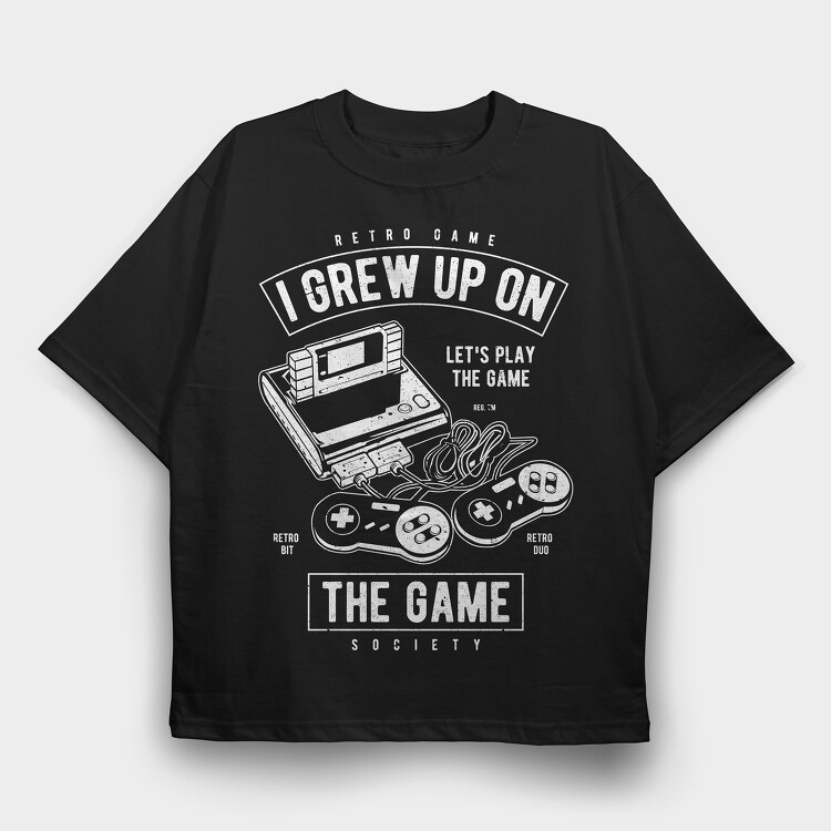Grew Up On The Game, Tricou Oversize Barbati (Unisex)