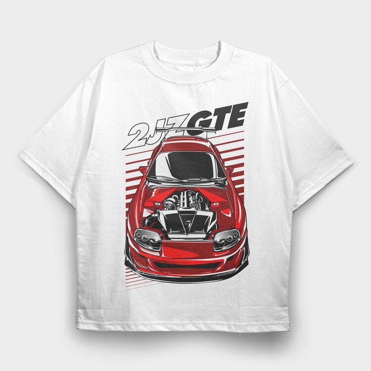2JZ GTE, Tricou Oversize Barbati (Unisex)