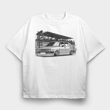 Golf MK2, Tricou Oversize Barbati (Unisex)