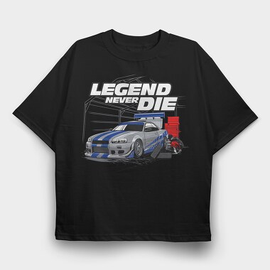 Legend Never Die, Tricou Oversize Barbati (Unisex)