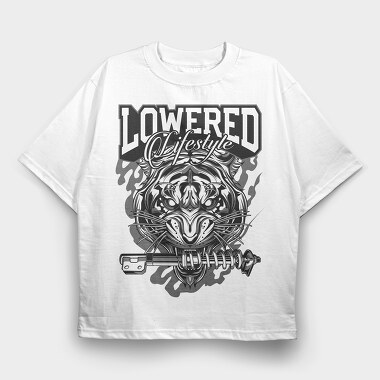 LOWERED LIFESTYLE, Tricou Oversize Barbati (Unisex)