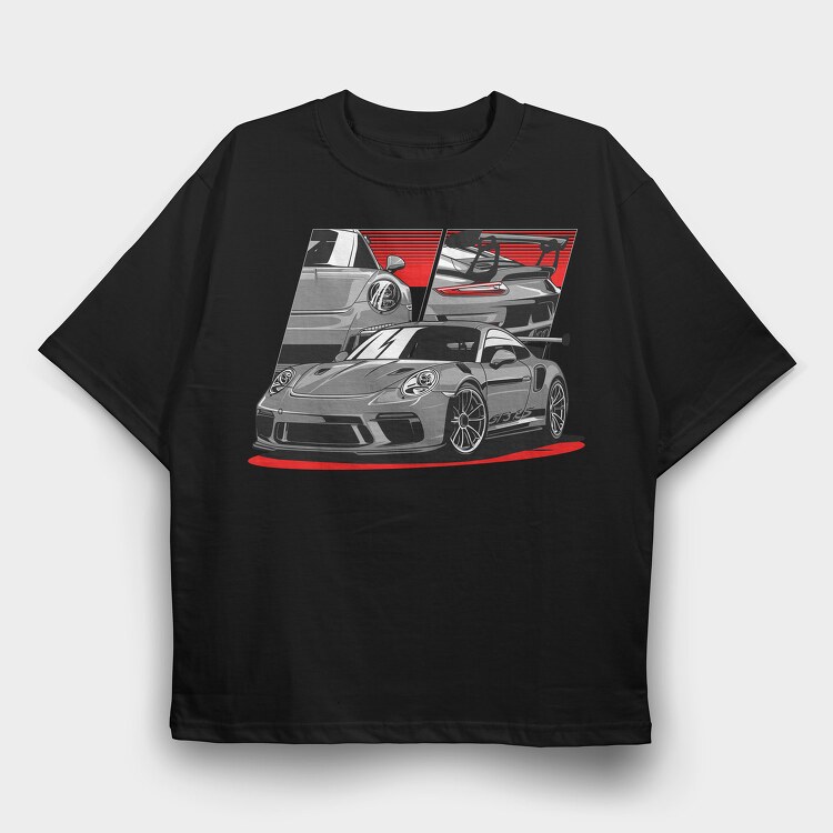 Porsche Gt3 Rs 2, Tricou Oversize Barbati (Unisex)