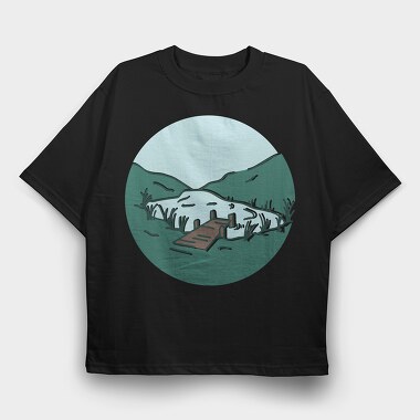 Nature Scenery, Tricou Oversize Barbati (Unisex)