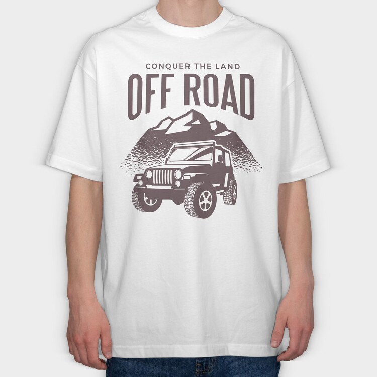 Off Road 1, Tricou Oversize Barbati (Unisex)