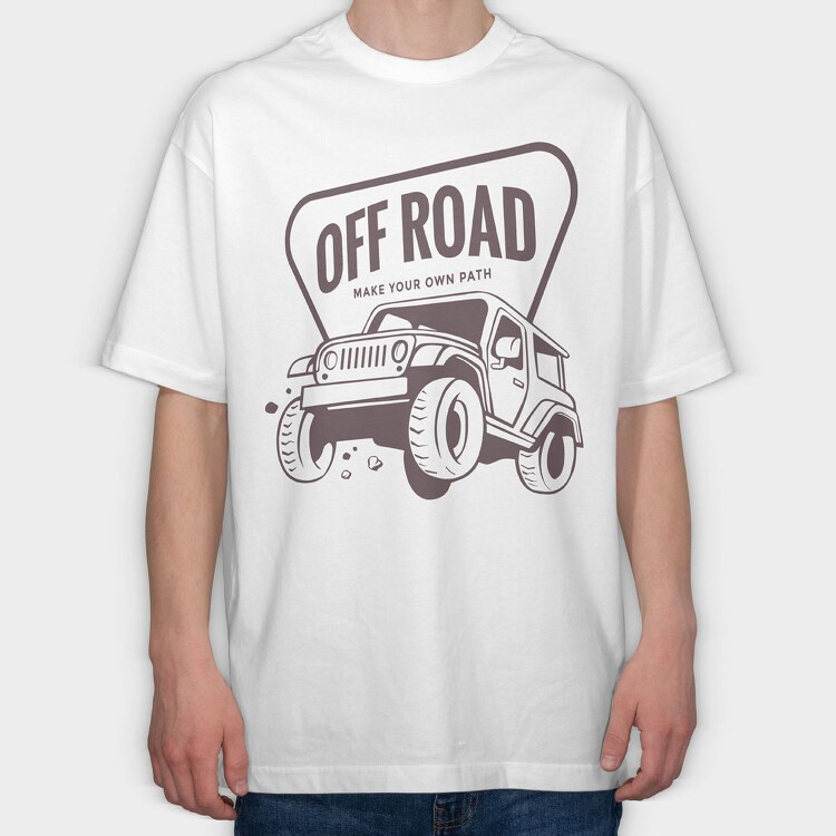 Off Road, Tricou Oversize Barbati (Unisex)