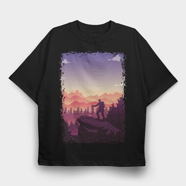 Poster Hiking, Tricou Oversize Barbati (Unisex)