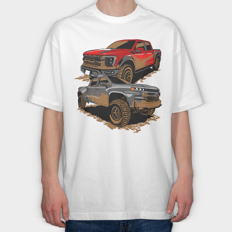 Offroad Truck, Tricou Oversize Barbati (Unisex)