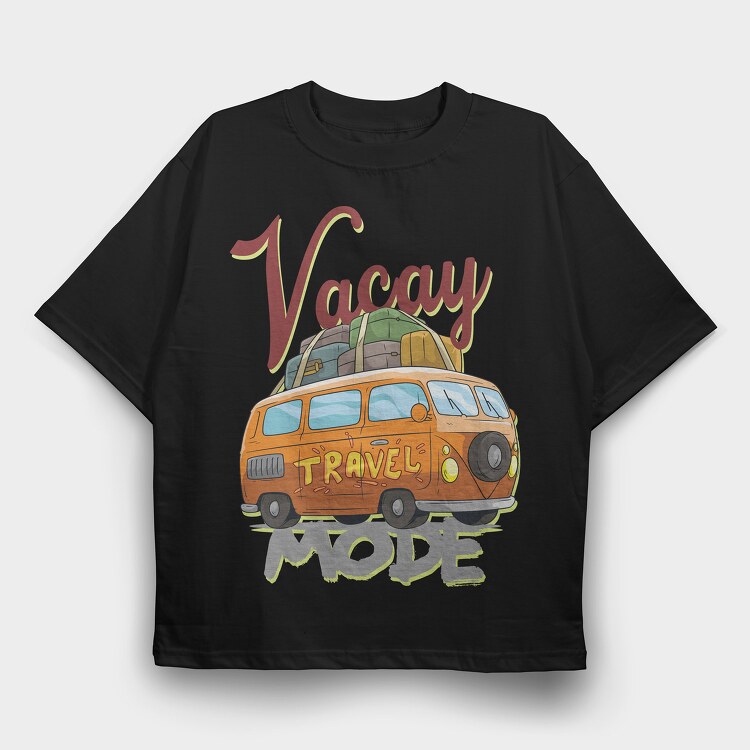 Vacay Mode, Tricou Oversize Barbati (Unisex)