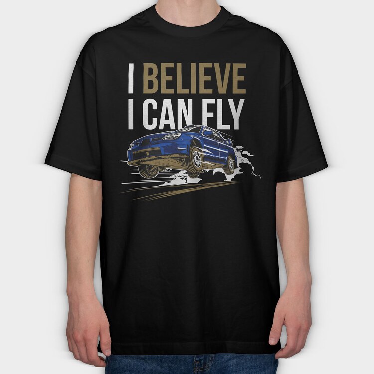 FLYING STI, Tricou Oversize Barbati (Unisex)