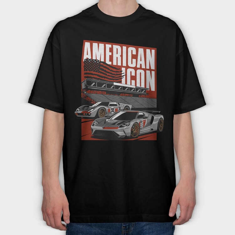 Ford GT40 - American Icon, Tricou Oversize Barbati (Unisex)