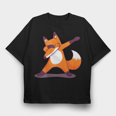 Dab Animal Comics Fox, Tricou Oversize Barbati (Unisex)