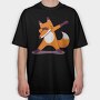 Dab Animal Comics Fox, Tricou Oversize Barbati (Unisex)