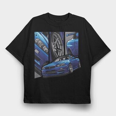 Skyline 2, Tricou Oversize Barbati (Unisex)