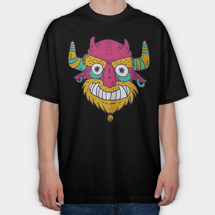 Monster Faces 3, Tricou Oversize Barbati (Unisex)
