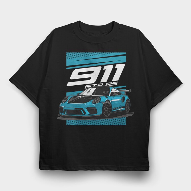 911 GT3 RS, Tricou Oversize Barbati (Unisex)