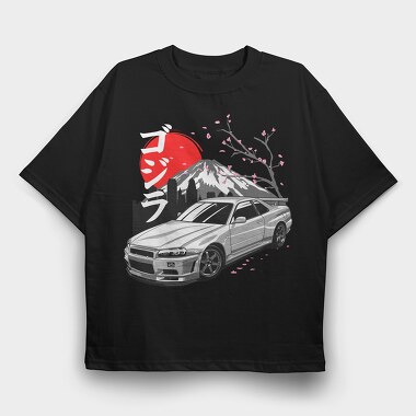 Sakura R34, Tricou Oversize Barbati (Unisex)