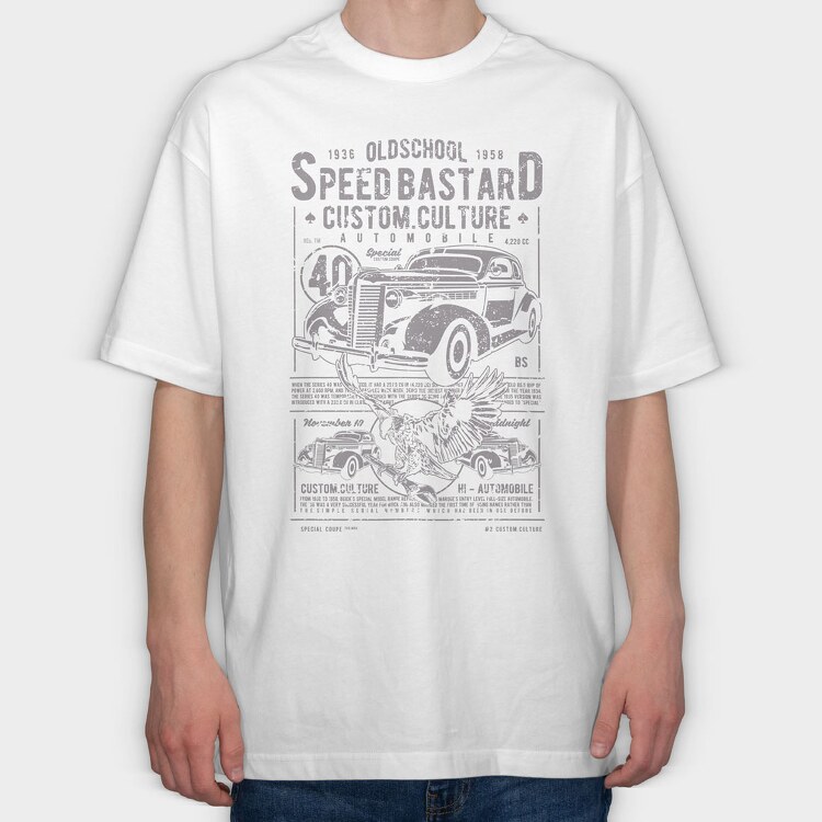 Speed Bastard, Tricou Oversize Barbati (Unisex)