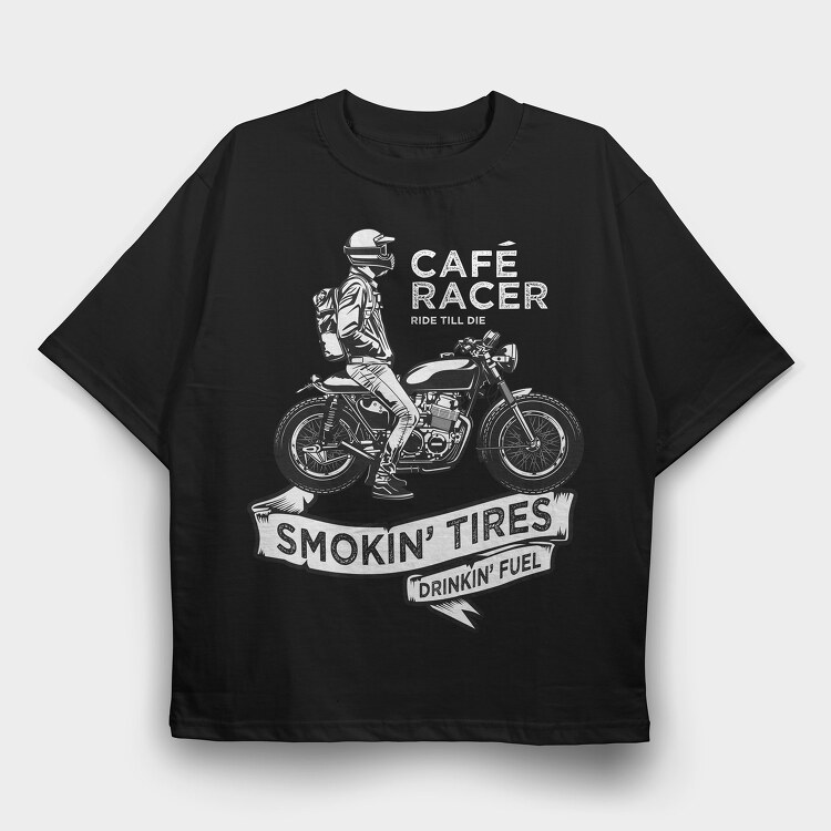 CAFE RACER, Tricou Oversize Barbati (Unisex)