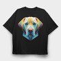 Dog Poly, Tricou Oversize Barbati (Unisex)