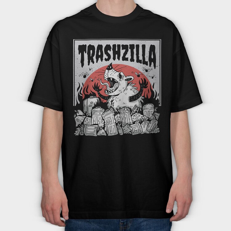 Trashzilla, Tricou Oversize Barbati (Unisex)