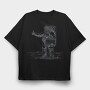 Astronaut Hitchhiking, Tricou Oversize Barbati (Unisex)