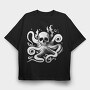 Octopus skull, Tricou Oversize Barbati (Unisex)