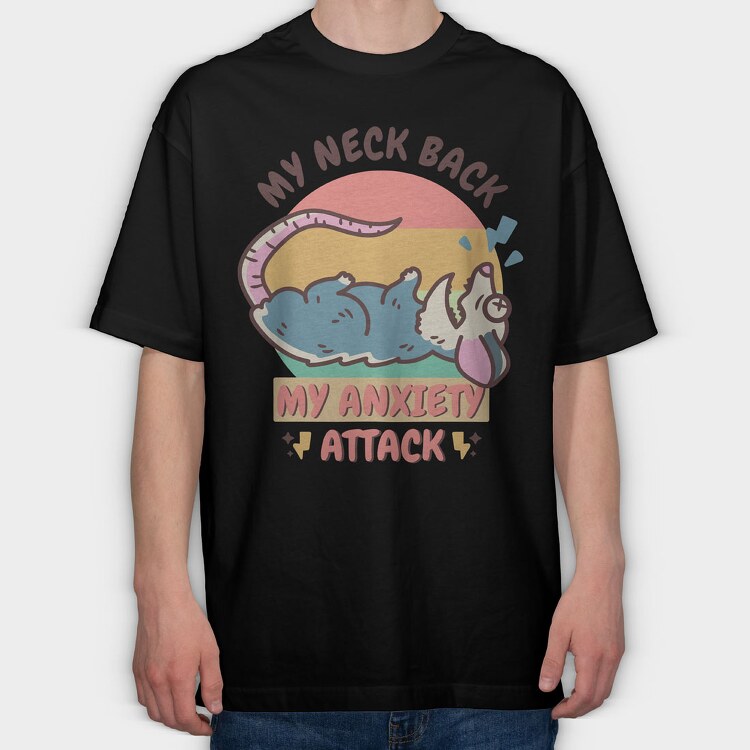 Opposum Anxiety Attack, Tricou Oversize Barbati (Unisex)