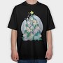 Unicorn Christmas Tree, Tricou Oversize Barbati (Unisex)