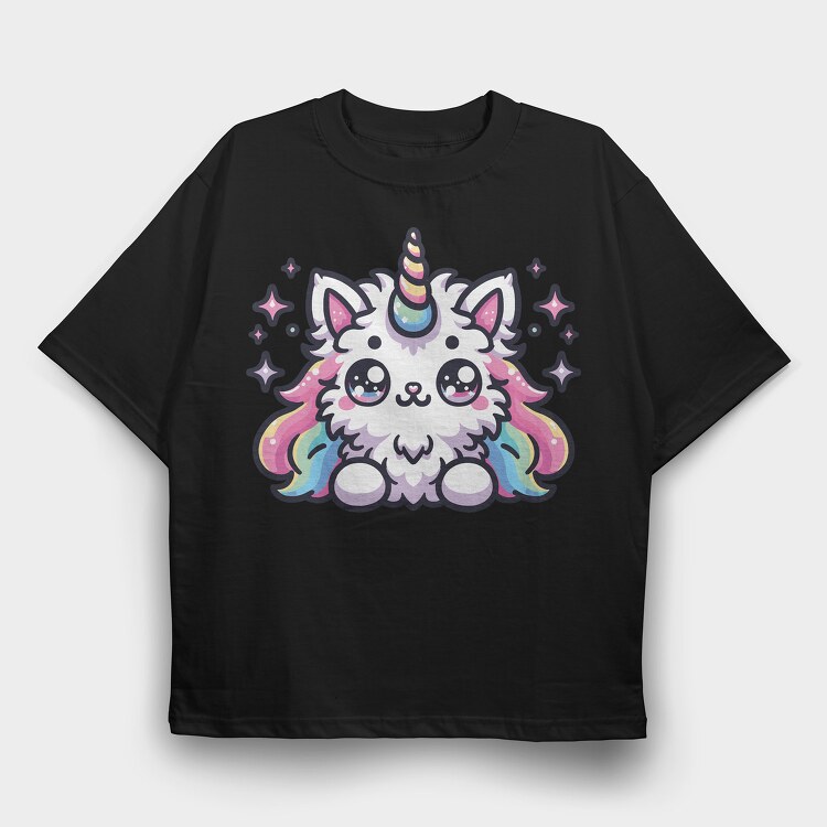 Unicorn Cute, Tricou Oversize Barbati (Unisex)