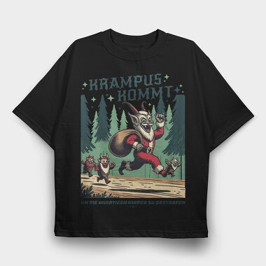 Krampus Kommt, Tricou Oversize Barbati (Unisex)