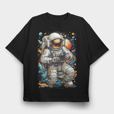 Gamer Astronaut, Tricou Oversize Barbati (Unisex)