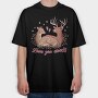 Valentine Deer, Tricou Oversize Barbati (Unisex)