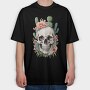 Skull cactus Flowers, Tricou Oversize Barbati (Unisex)