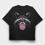 racoon bubblegum, Tricou Oversize Barbati (Unisex)
