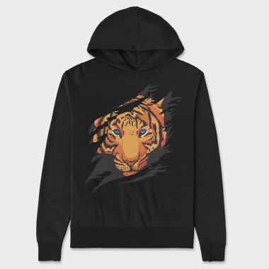 Tiger Ripped, Hanorac Oversize Barbati (Unisex)