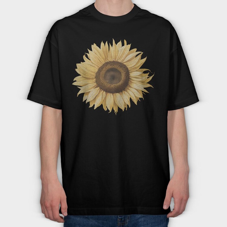 Sunflower Detailed, Tricou Oversize Barbati (Unisex)