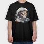 Realistic Astronaut Cat, Tricou Oversize Barbati (Unisex)