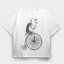 Highwheel Flamingo, Tricou Oversize Barbati (Unisex)