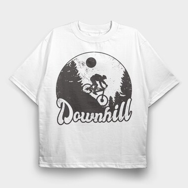 Downhill Monochrome, Tricou Oversize Barbati (Unisex)