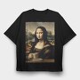 Monalisa Coffee, Tricou Oversize Barbati (Unisex)