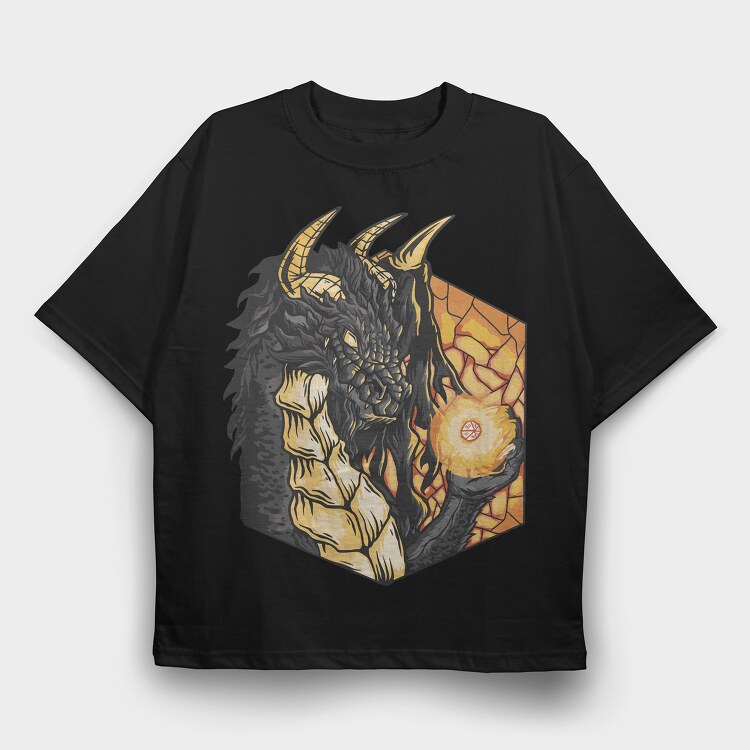 Dragon Roll Dice, Tricou Oversize Barbati (Unisex)