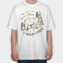 All Great Things Are Wild and Free, Tricou Oversize Barbati (Unisex)