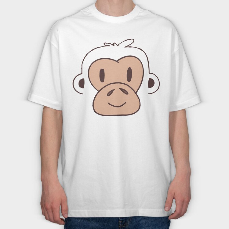 Monkey Face, Tricou Oversize Barbati (Unisex)