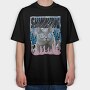 Holographic Cat, Tricou Oversize Barbati (Unisex)