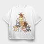 Cat Tree Christmas, Tricou Oversize Barbati (Unisex)