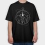 Monochrome Compass, Tricou Oversize Barbati (Unisex)