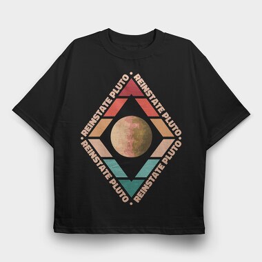 Reinstate Pluto, Tricou Oversize Barbati (Unisex)