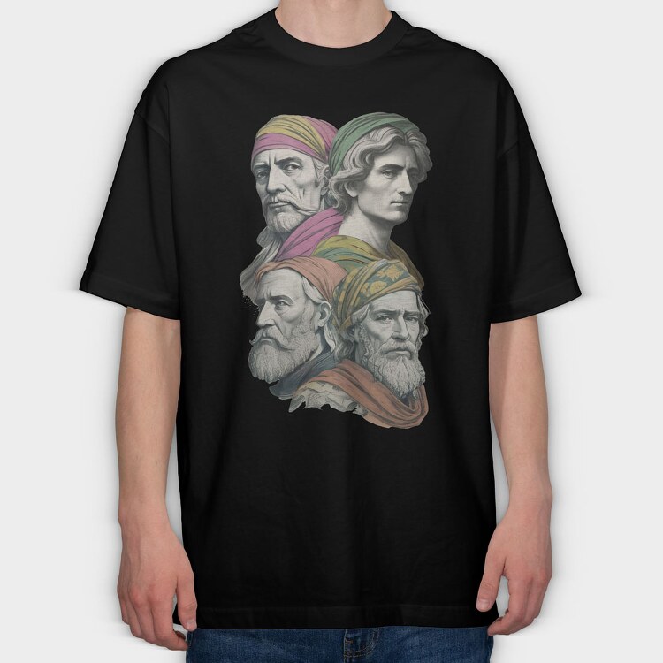 Renaissance Statute, Tricou Oversize Barbati (Unisex)