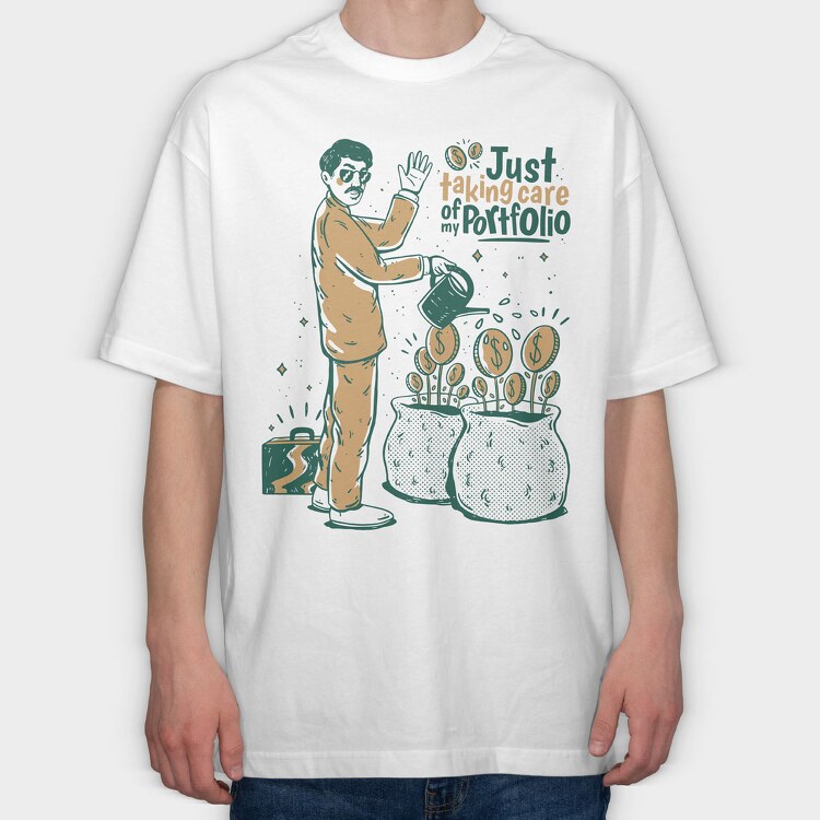 Taking Care My Portfolio, Tricou Oversize Barbati (Unisex)