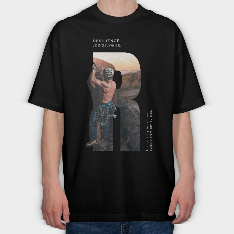 Resilience, Tricou Oversize Barbati (Unisex)